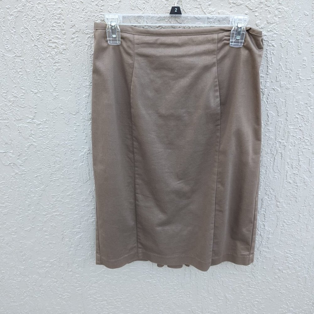 Worthington Beige/Brown Pencil Skirt Straight Career Work Lined Women's Size 10